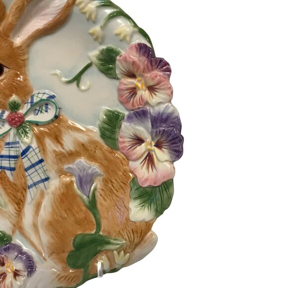 Fitz and Floyd Bunny Vintage Ceramic Plate Collector's Item - Picture 3 of 4